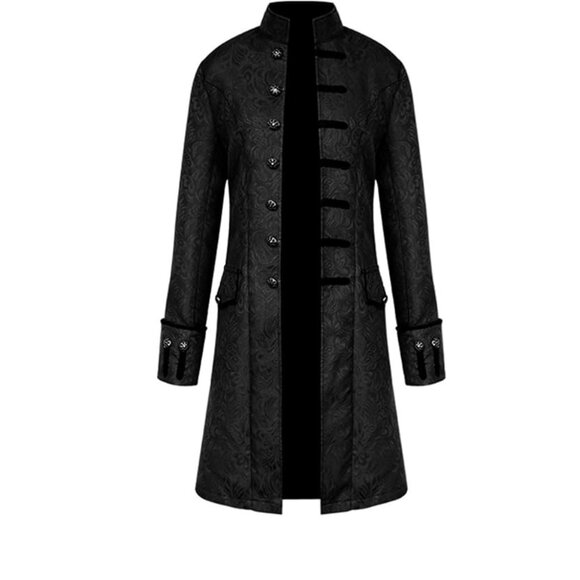 Retro Vintage Tailcoat Jacket Goth Steampunk Formal Gothic Victorian Frock Coat - Picture 1 of 5